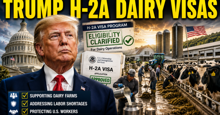 Trump Administration Clarifies H-2A Visa Eligibility for Dairy Operations