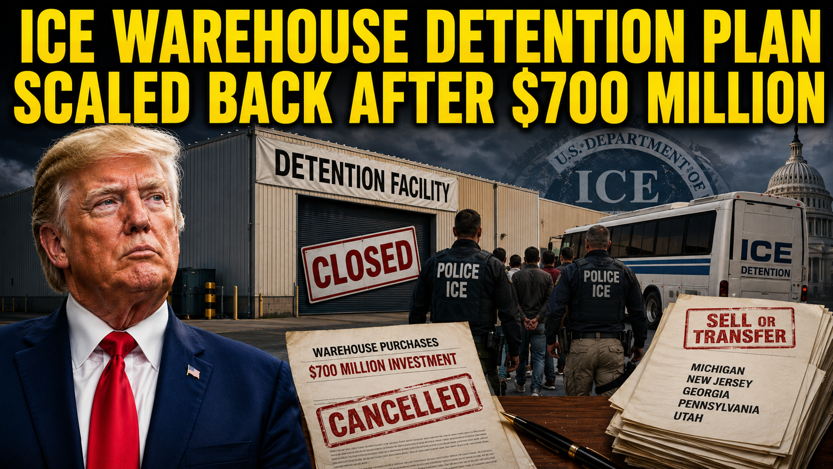 ICE Warehouse Detention Plan Scaled Back After $700 Million Investment