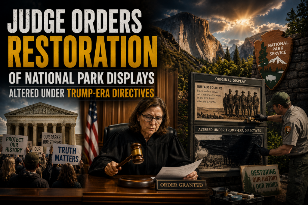 Federal Judge Orders Trump Administration to Restore National Park History Displays Before July Deadline