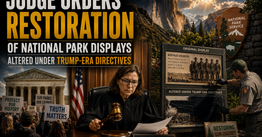 Federal Judge Orders Trump Administration to Restore National Park History Displays Before July Deadline