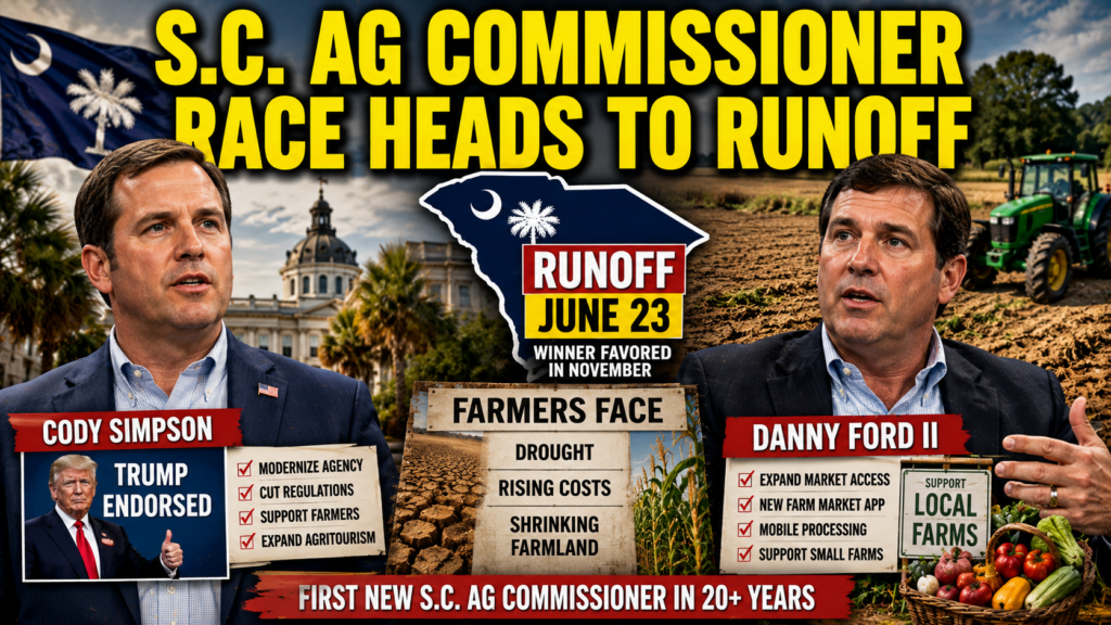 South Carolina GOP Agriculture Commissioner Race Heads to Runoff as Farmers Face Growing Challenges
