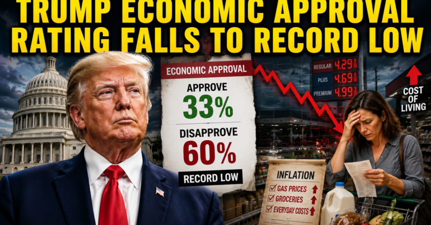 Trump Economic Approval Rating Falls to Record Low in New Poll