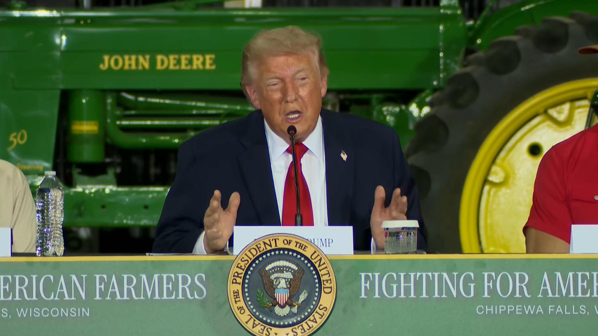 Trump Holds Roundtable With Farmers in Wisconsin Ahead of Midterm Elections