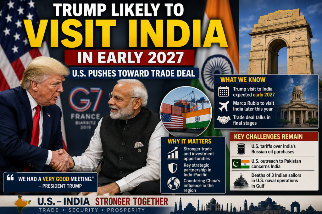President Donald Trump and Indian Prime Minister Narendra Modi during a meeting as the United States and India work toward a new trade agreement.