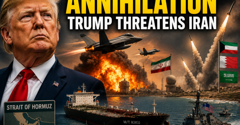 Trump Threatens Iran With “Annihilation” After New U.S. Strikes as Gulf Tensions Escalate