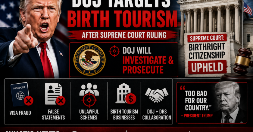 DOJ Targets Birth Tourism Following Supreme Court Birthright Citizenship Ruling