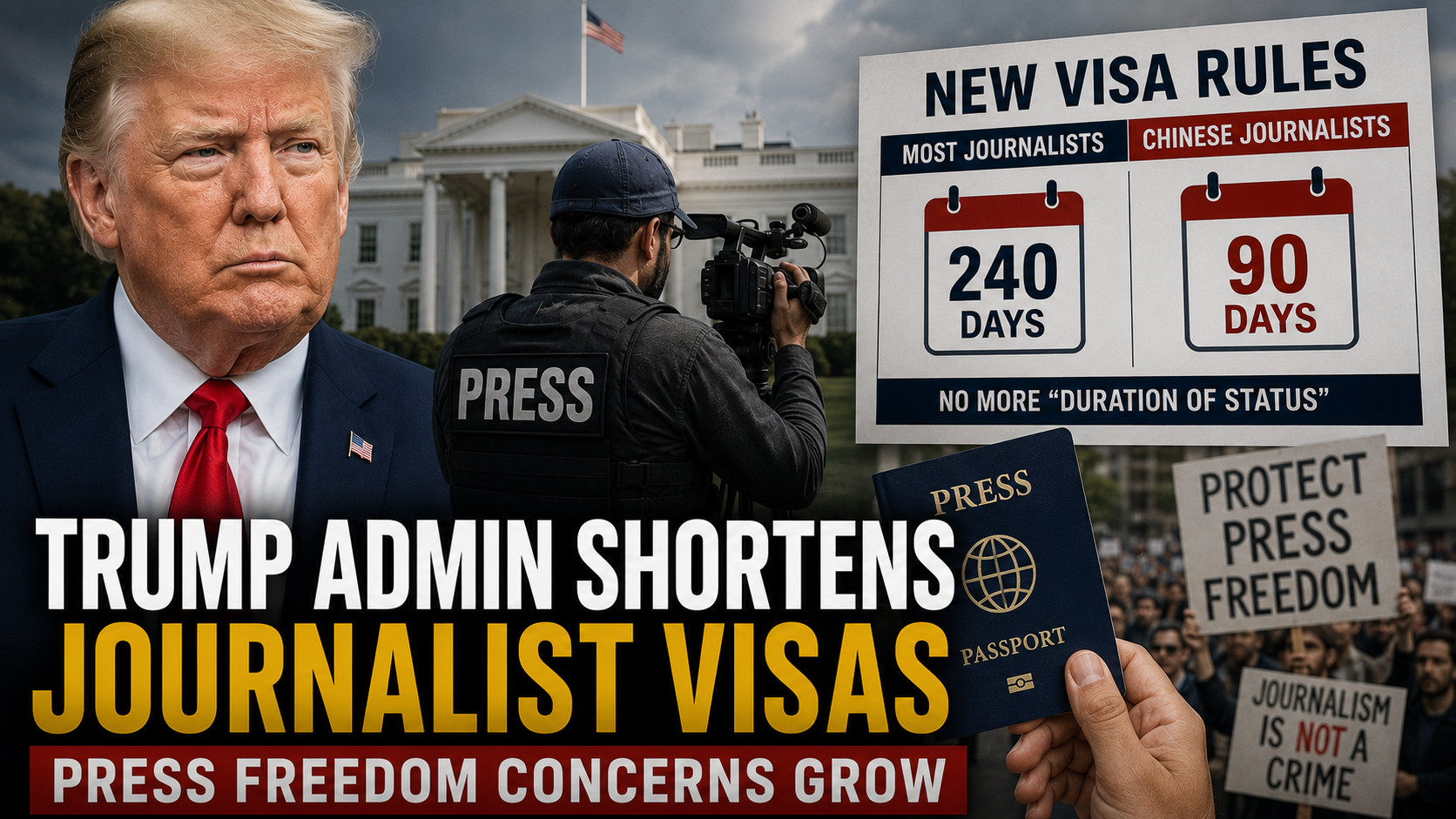 Trump Administration Shortens Foreign Journalist Visas, Raising Press Freedom Concerns
