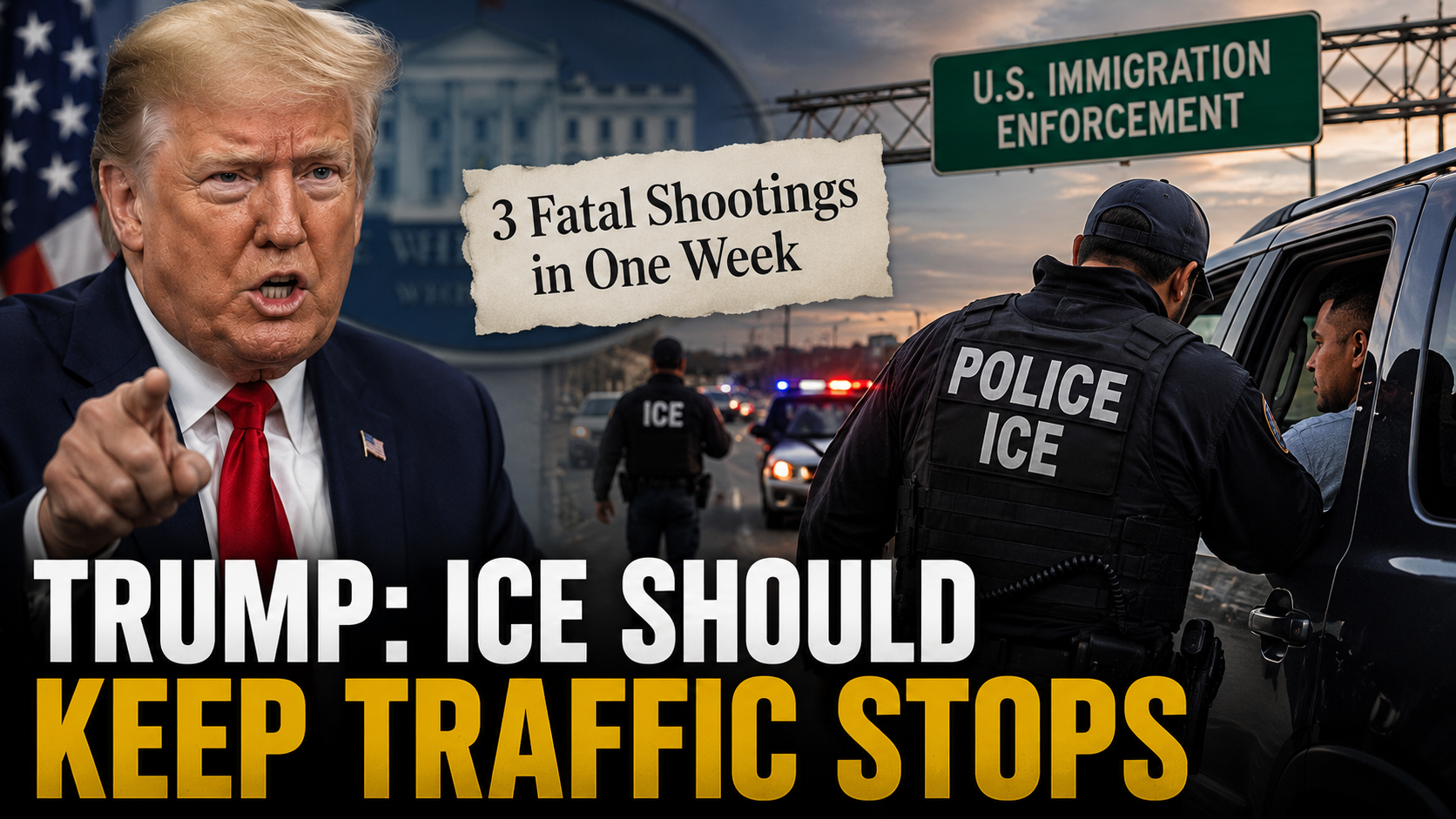 Trump Says ICE Should Continue Traffic Stops Despite Recent Fatal Shootings