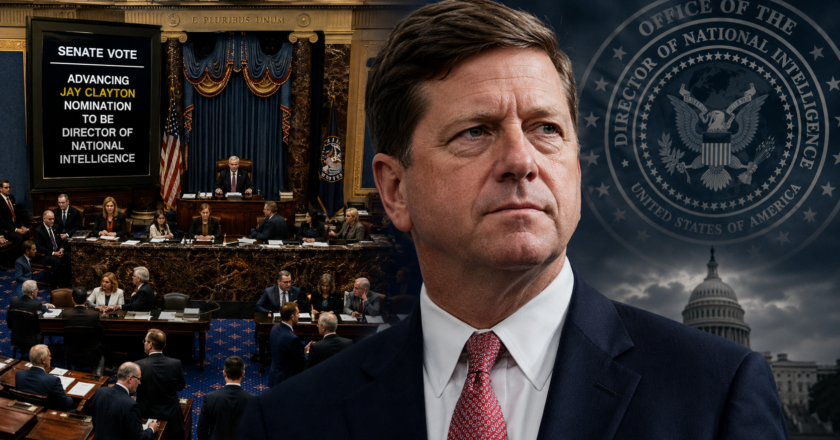 U.S. Senate Begins Voting on Trump Spy Nominee Jay Clayton for Director of National Intelligence