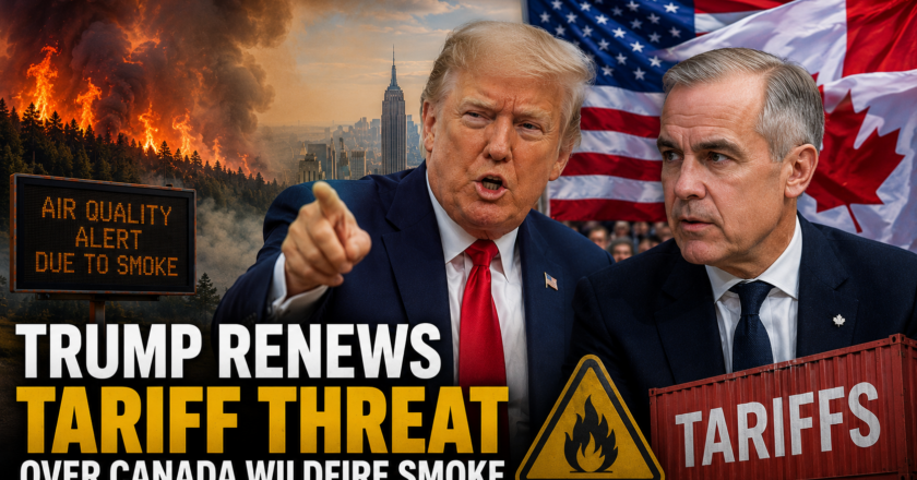 Trump Renews Tariff Threat Over Canadian Wildfire Smoke After Meeting Mark Carney