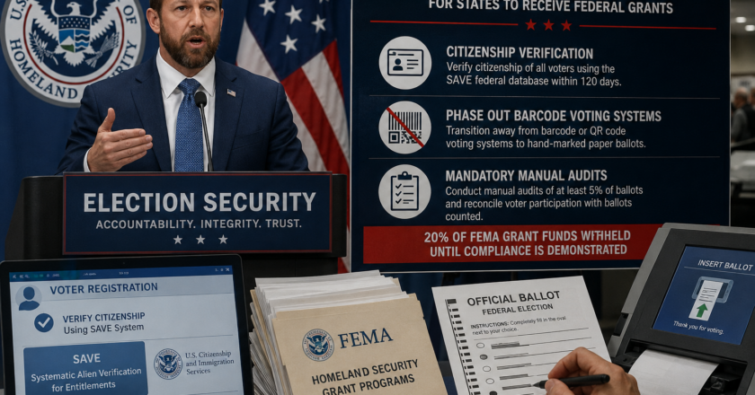 Trump Administration Requires Election Security Measures for States to Receive Federal Grants