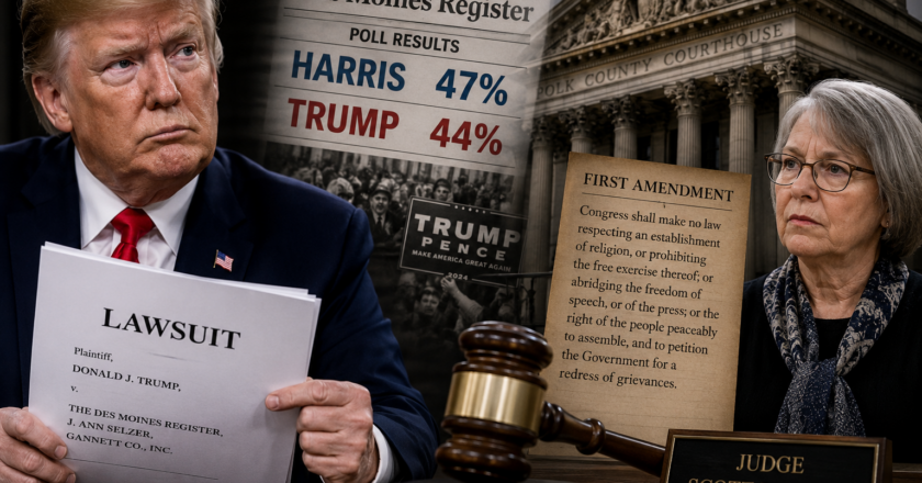 Trump Urges Iowa Judge to Keep 2024 Political Poll Lawsuit Alive