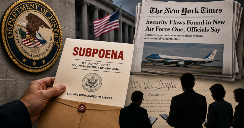 Trump Administration Faces Backlash Over New York Times Subpoenas