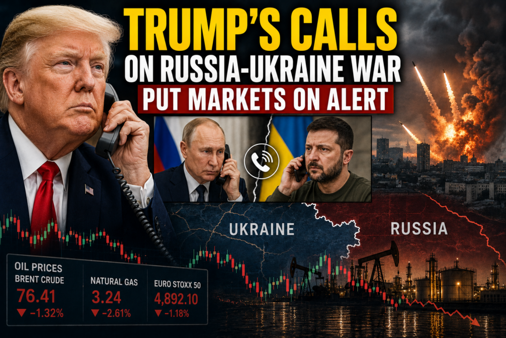President Donald Trump discusses the Russia-Ukraine war ahead of the NATO summit as markets monitor geopolitical developments.