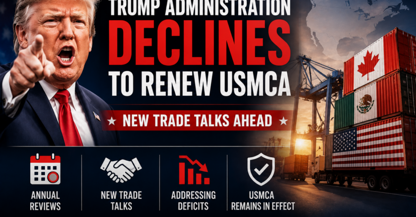 Trump Administration Declines to Renew USMCA, Opening Door to New Trade Talks With Canada and Mexico