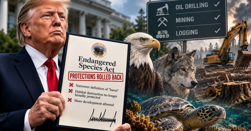 Trump Administration Rolls Back Key Wildlife Protection Under Endangered Species Act