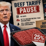 Trump Temporarily Waives Higher Beef Tariffs to Lower Prices