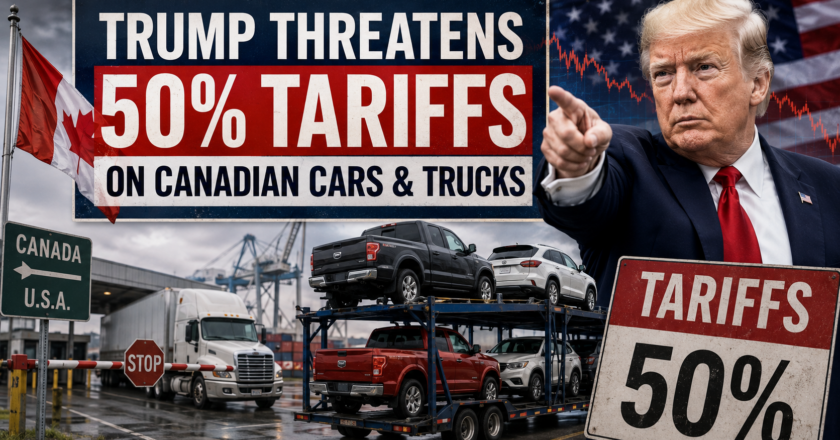 Trump Threatens 50% Tariffs on Canadian Cars and Trucks