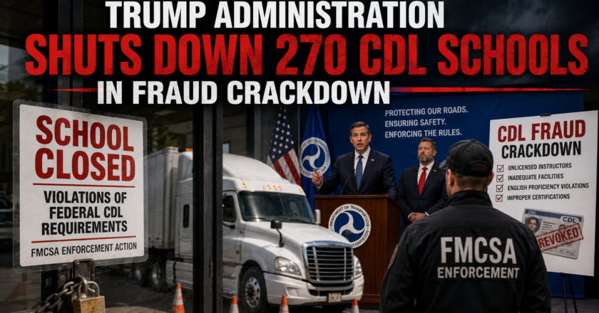 Trump Administration Shuts Down 270 CDL Schools in Fraud Crackdown