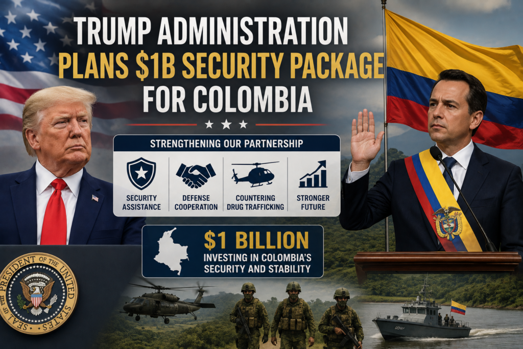 Trump administration announces $1 billion Colombia security package as President Abelardo de la Espriella takes office
