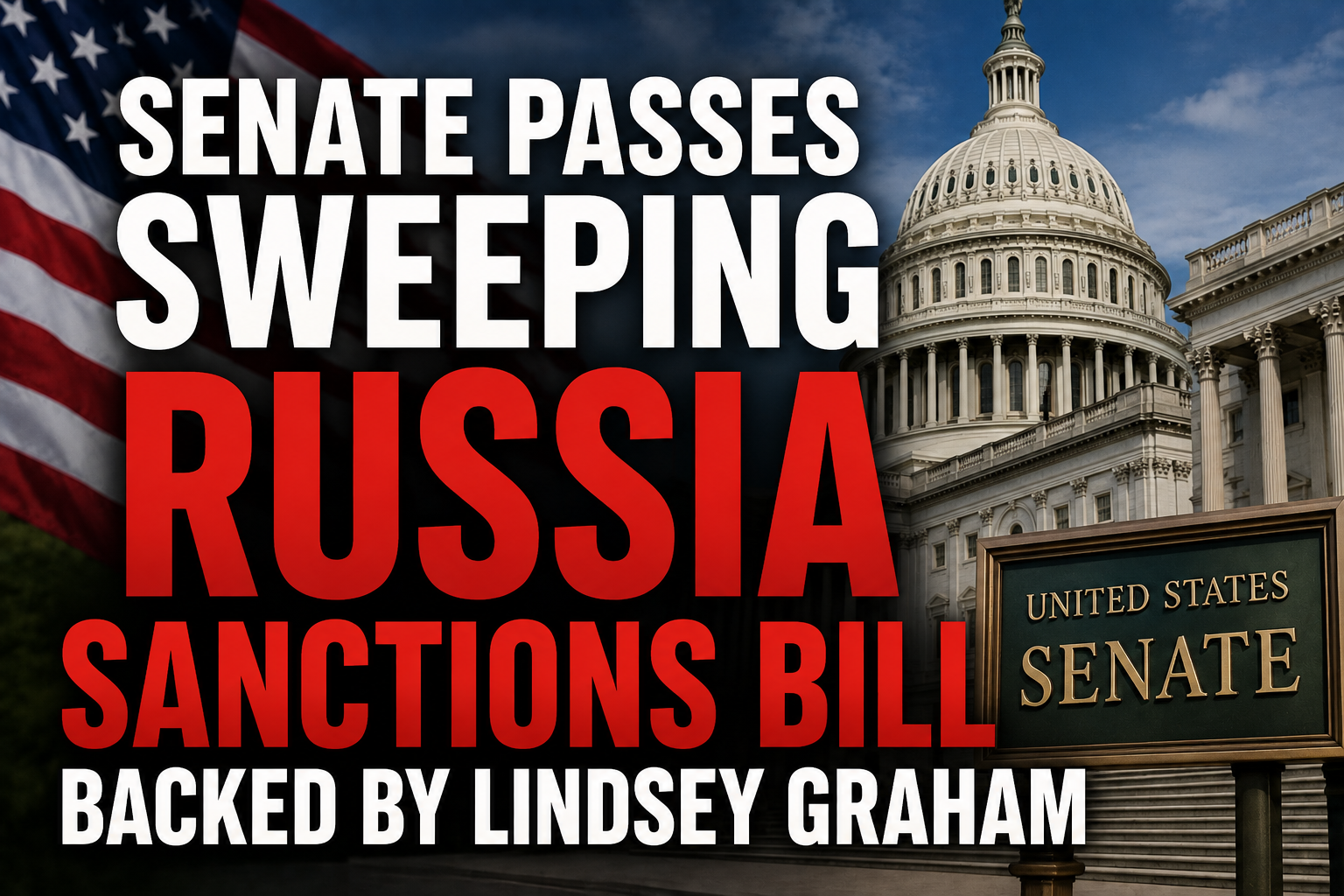 Senate Passes Sweeping Russia Sanctions Bill Backed by Lindsey Graham