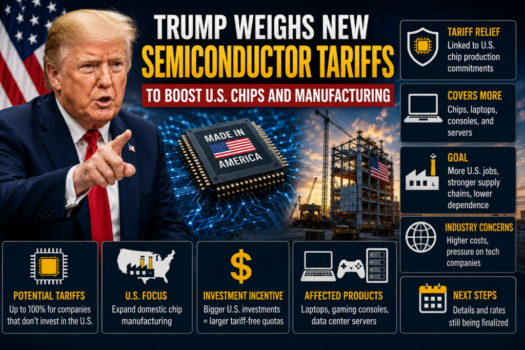 Trump administration weighs semiconductor tariffs to boost U.S. chip manufacturing