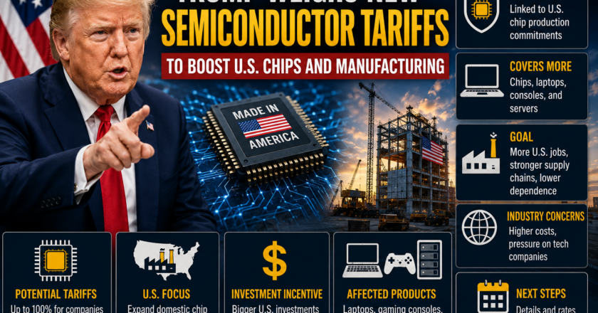Trump Weighs New Semiconductor Tariffs to Boost U.S. Chips