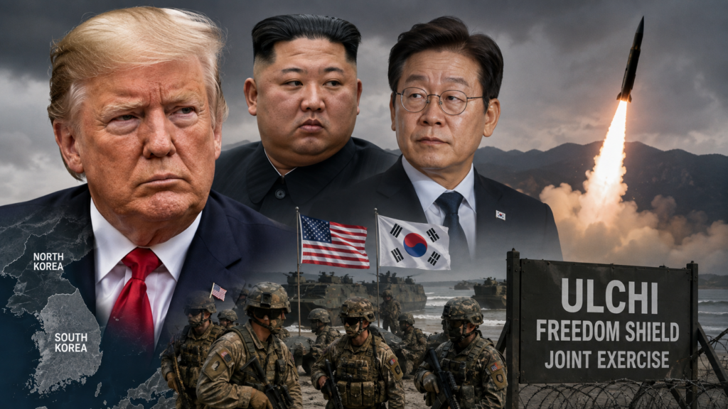 U.S. and South Korean soldiers during joint military exercises as Trump orders South Korea military exercises reduced