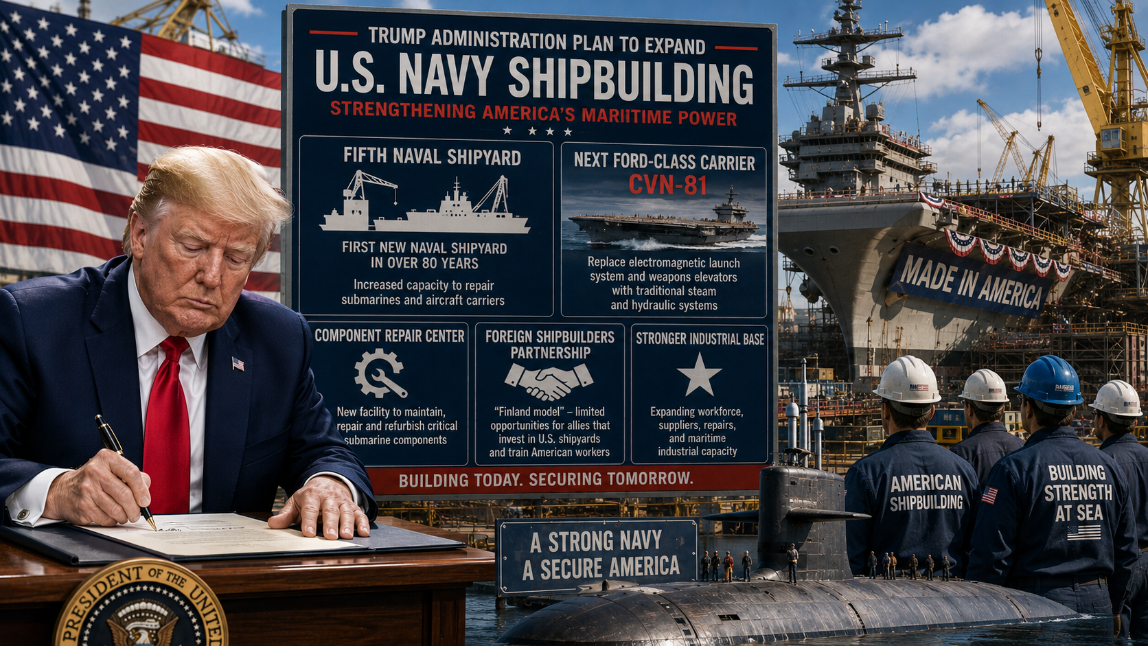 Trump Administration Unveils Plan to Expand U.S. Navy Shipbuilding