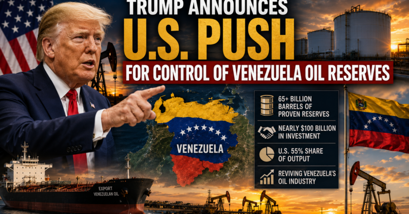 Trump Announces U.S. Push for Control of Venezuela Oil Reserves
