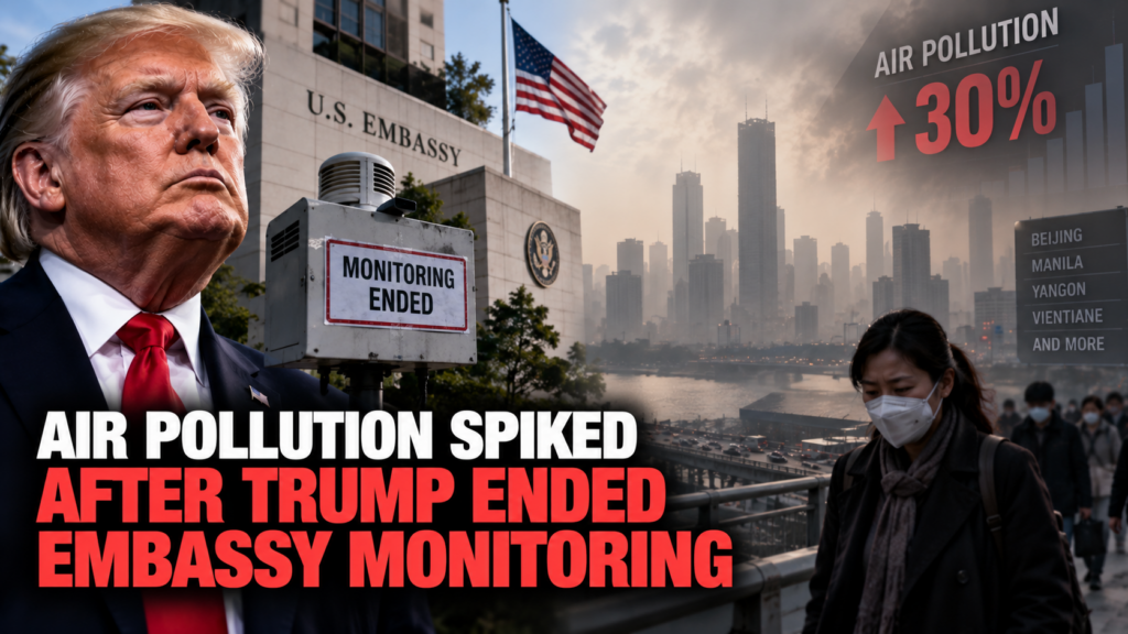 Air pollution and smog in a city after Trump administration ended U.S. embassy air quality monitoring