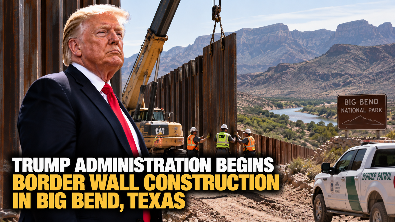 Trump Administration Begins Border Wall Construction in Big Bend, Texas