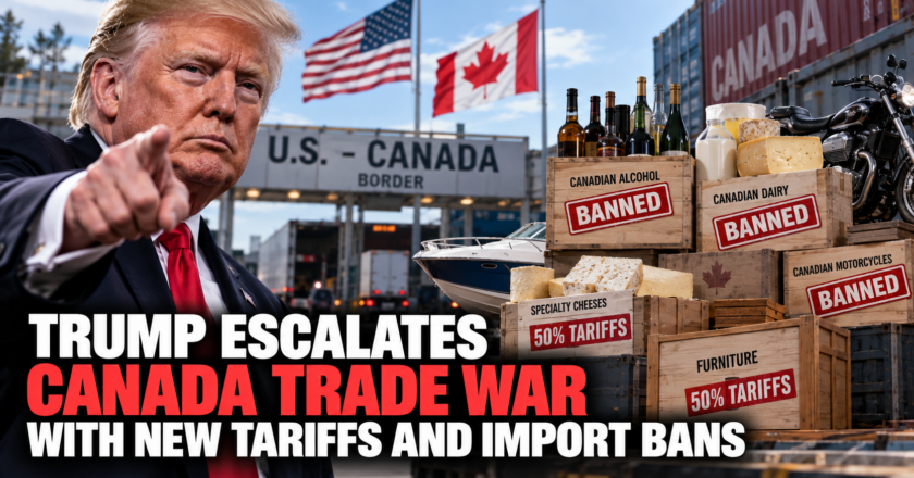 Trump Escalates Canada Trade War With New Tariffs and Import Bans