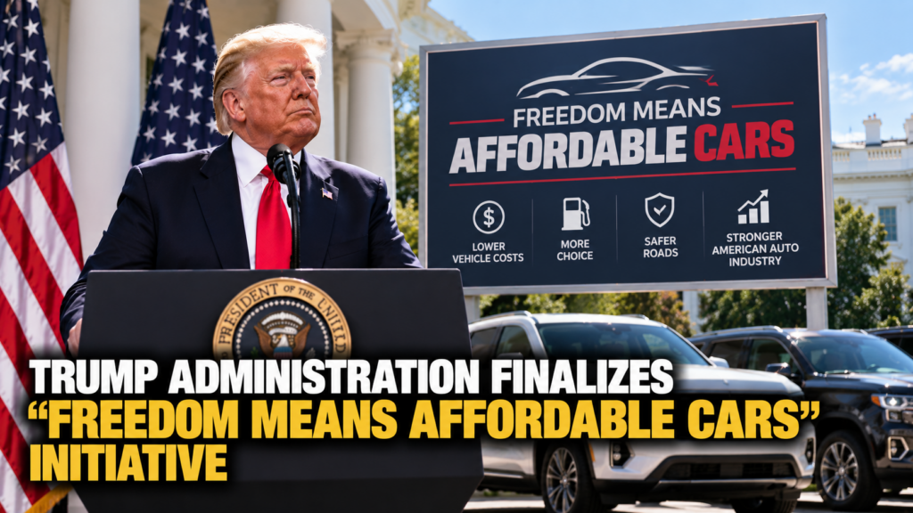 Trump administration Freedom Means Affordable Cars initiative resetting U.S. fuel economy standards