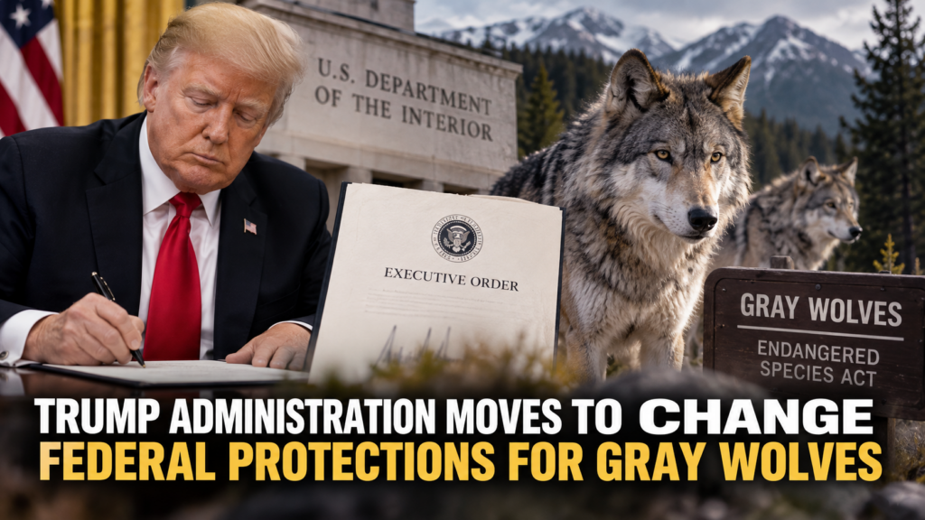Gray wolf in the wild as the Trump administration reviews federal gray wolf protections
