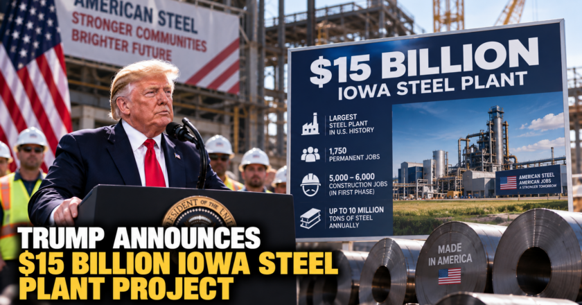 Trump Announces $15 Billion Iowa Steel Plant Project
