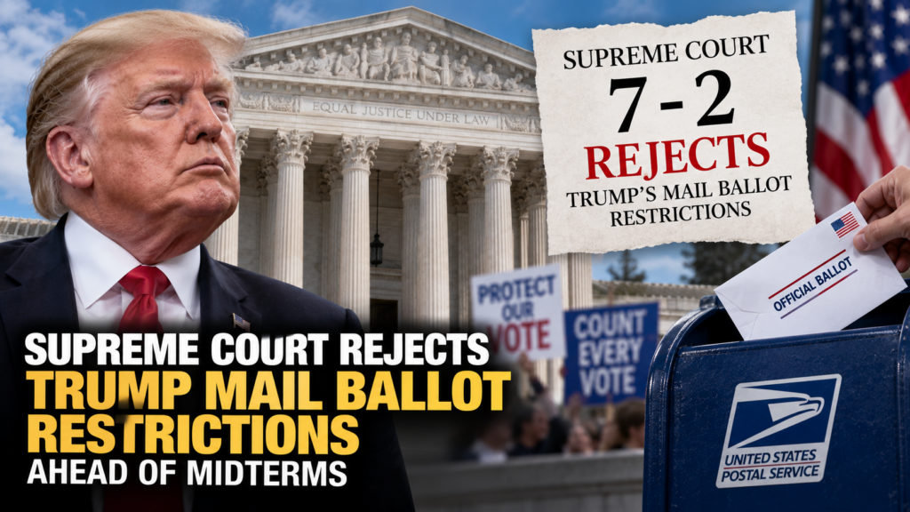 Supreme Court mail ballot ruling blocks Trump administration restrictions ahead of the 2026 midterm elections