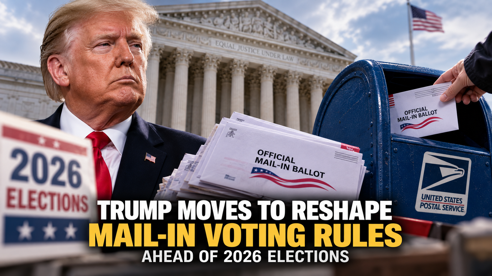 Trump Moves to Reshape Mail-In Voting Rules Ahead of 2026 Elections