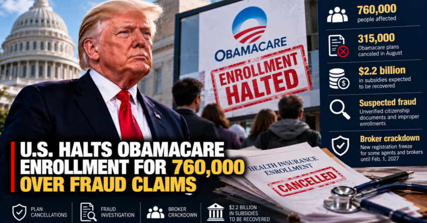 U.S. Halts Obamacare Enrollment for 760,000 Over Fraud Claims