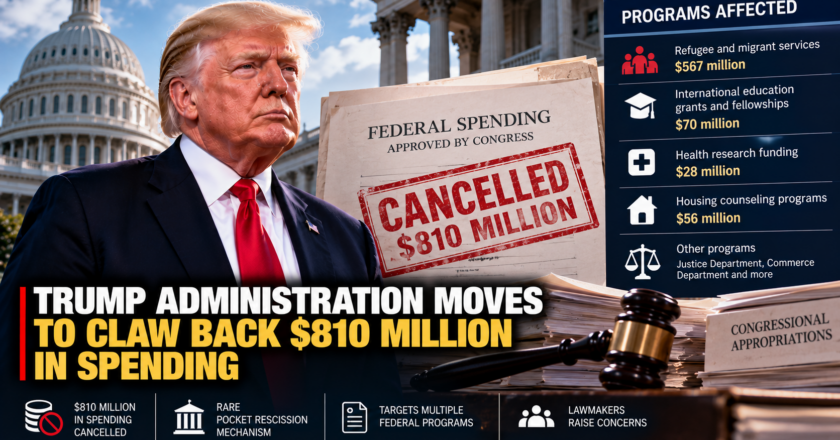 Trump Administration Moves to Claw Back $810 Million in Spending