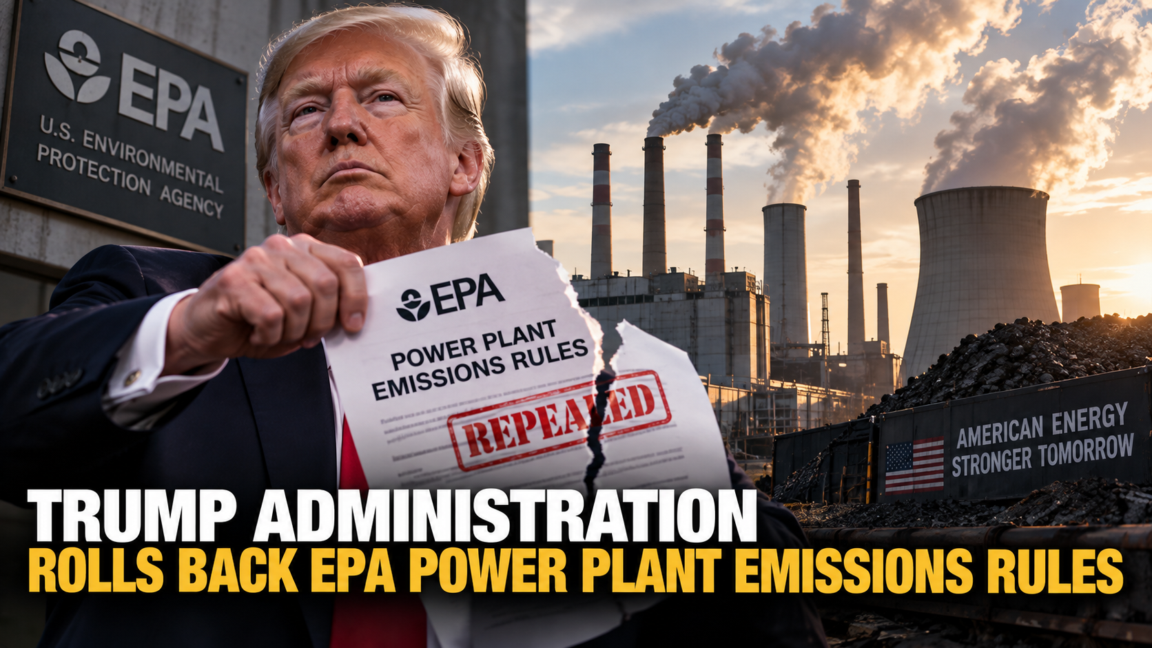 Trump Administration Rolls Back EPA Power Plant Emissions Rules