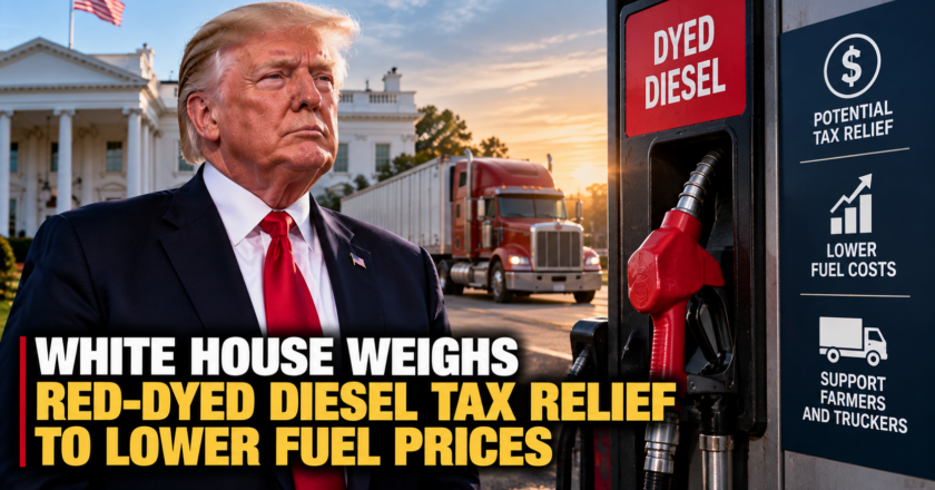 White House Weighs Red-Dyed Diesel Tax Relief to Lower Fuel Prices