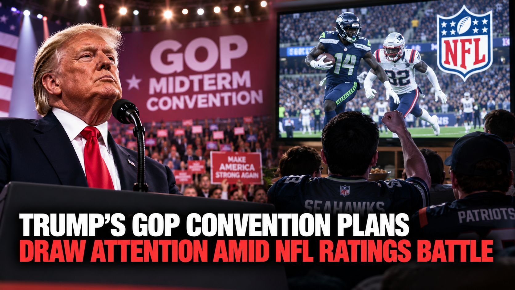 Trump’s GOP Convention Plans Draw Attention Amid NFL Ratings Battle