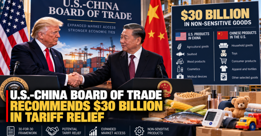 U.S.-China Board of Trade Recommends $30 Billion in Tariff Relief