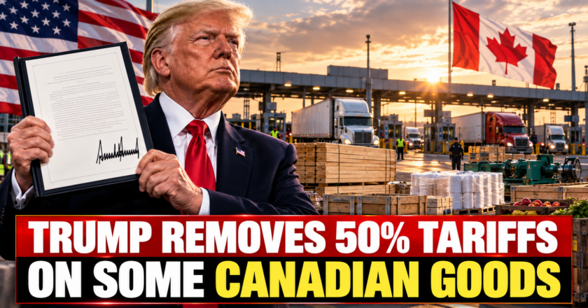 Trump Removes 50% Tariffs on Some Canadian Goods