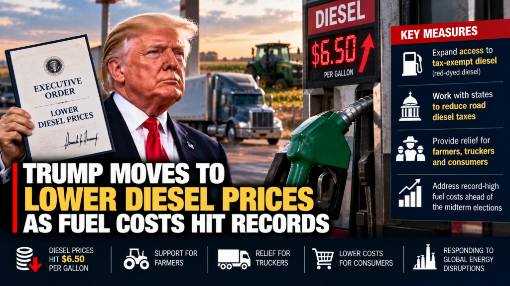 Trump Moves to Lower Diesel Prices as Fuel Costs Hit Records