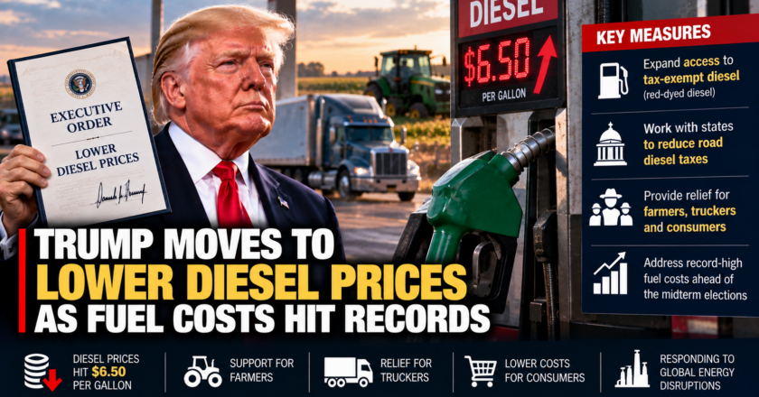 Trump Moves to Lower Diesel Prices as Fuel Costs Hit Records