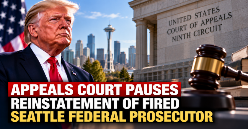 Appeals Court Pauses Reinstatement of Fired Seattle Federal Prosecutor