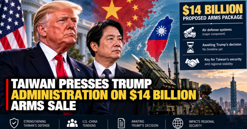 Taiwan Presses Trump Administration on $14 Billion Arms Sale