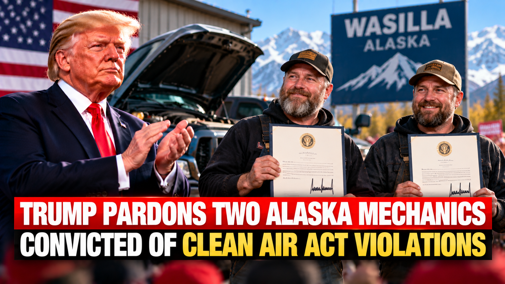 Trump Pardons Two Alaska Mechanics Convicted of Clean Air Act Violations